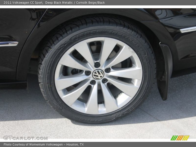 Deep Black Metallic / Cornsilk Beige/Black 2011 Volkswagen CC Sport