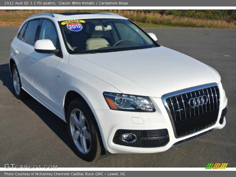 Glacier White Metallic / Cardamom Beige 2012 Audi Q5 3.2 FSI quattro