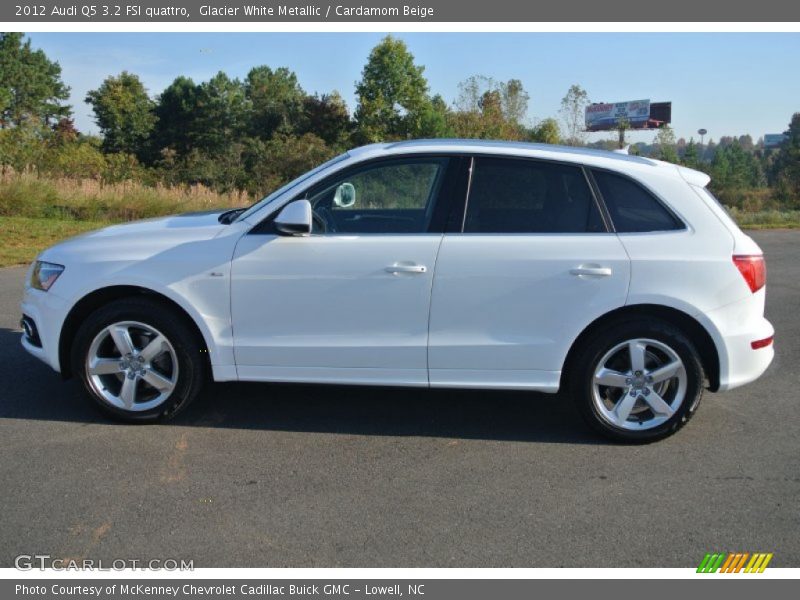 Glacier White Metallic / Cardamom Beige 2012 Audi Q5 3.2 FSI quattro