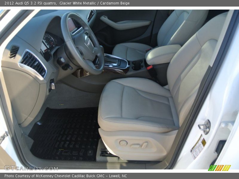 Glacier White Metallic / Cardamom Beige 2012 Audi Q5 3.2 FSI quattro