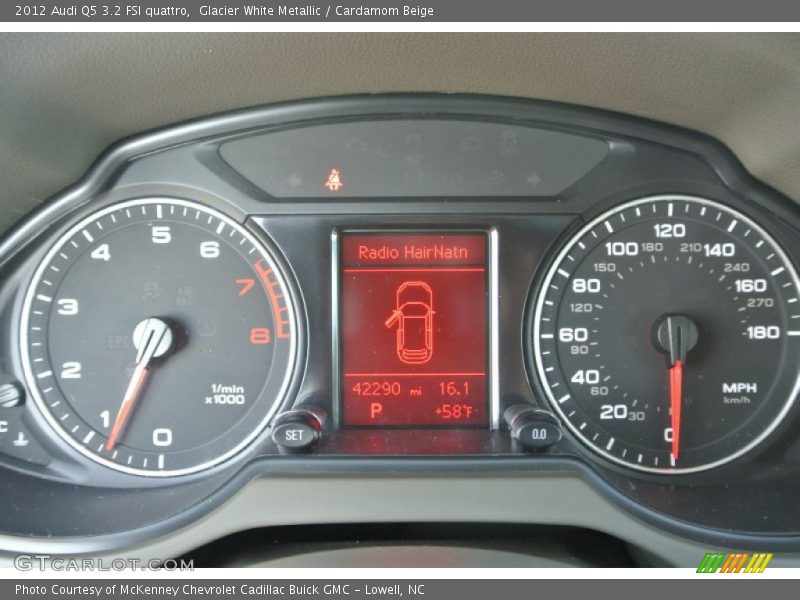 Glacier White Metallic / Cardamom Beige 2012 Audi Q5 3.2 FSI quattro