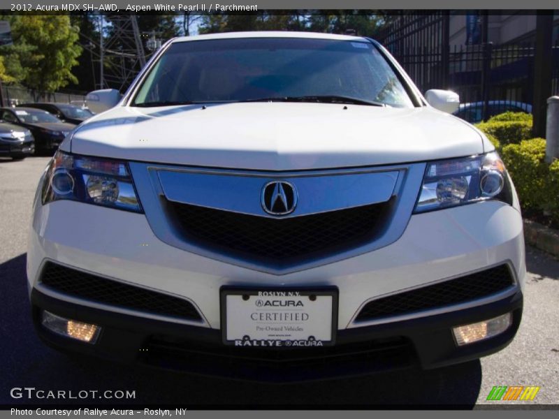 Aspen White Pearl II / Parchment 2012 Acura MDX SH-AWD