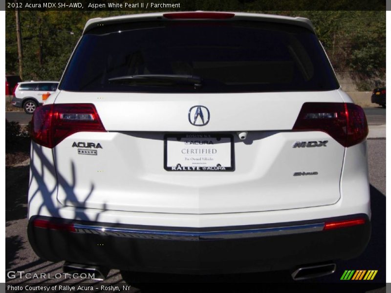 Aspen White Pearl II / Parchment 2012 Acura MDX SH-AWD