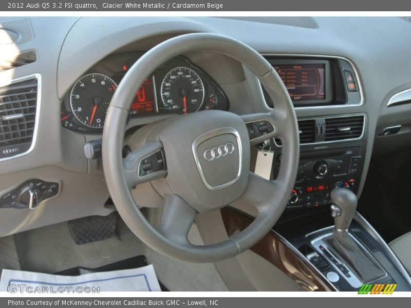 Glacier White Metallic / Cardamom Beige 2012 Audi Q5 3.2 FSI quattro