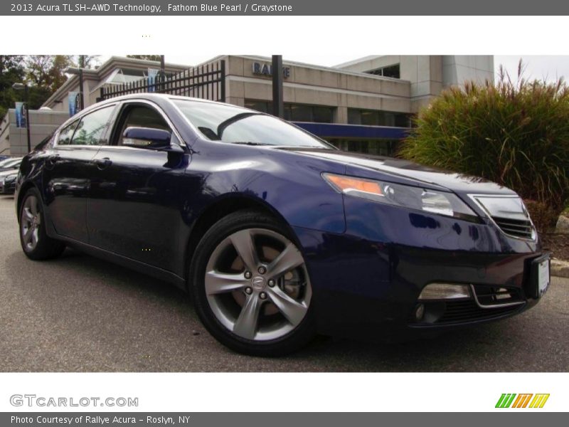 Fathom Blue Pearl / Graystone 2013 Acura TL SH-AWD Technology