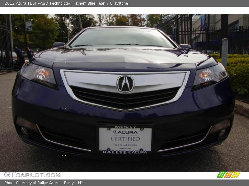 Fathom Blue Pearl / Graystone 2013 Acura TL SH-AWD Technology