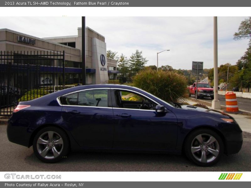 Fathom Blue Pearl / Graystone 2013 Acura TL SH-AWD Technology