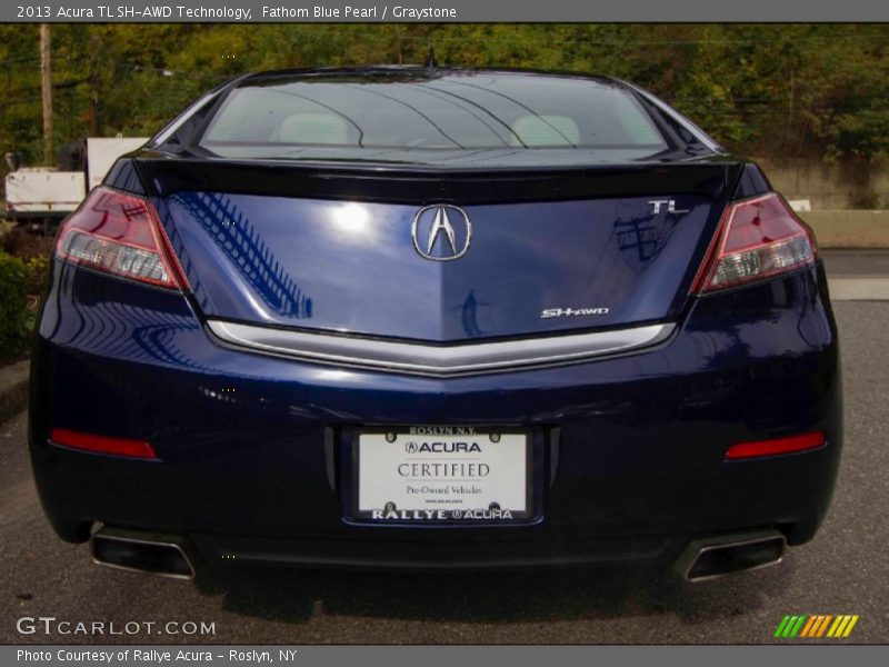 Fathom Blue Pearl / Graystone 2013 Acura TL SH-AWD Technology