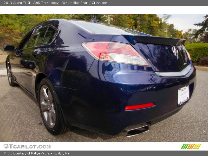 Fathom Blue Pearl / Graystone 2013 Acura TL SH-AWD Technology
