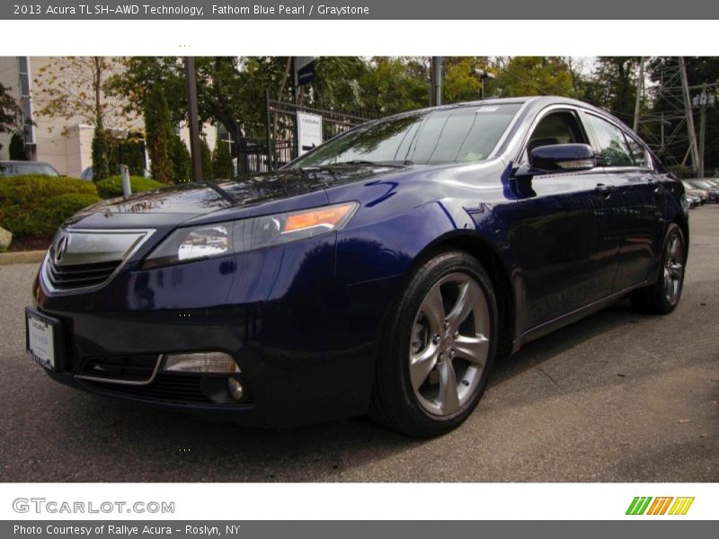 Fathom Blue Pearl / Graystone 2013 Acura TL SH-AWD Technology