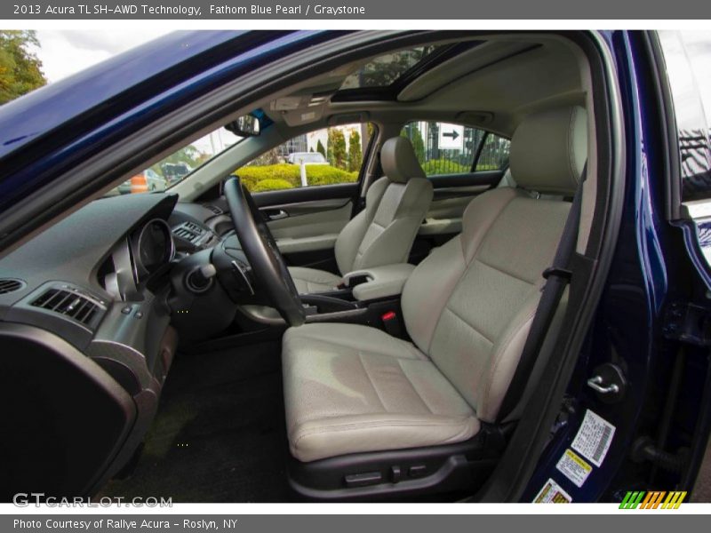 Fathom Blue Pearl / Graystone 2013 Acura TL SH-AWD Technology
