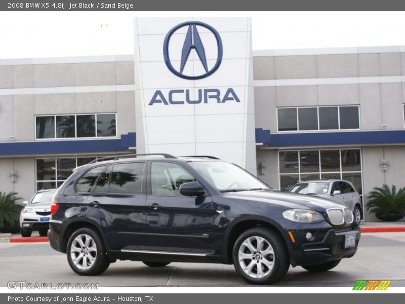 Jet Black / Sand Beige 2008 BMW X5 4.8i