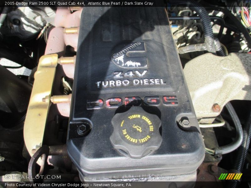 Atlantic Blue Pearl / Dark Slate Gray 2005 Dodge Ram 2500 SLT Quad Cab 4x4
