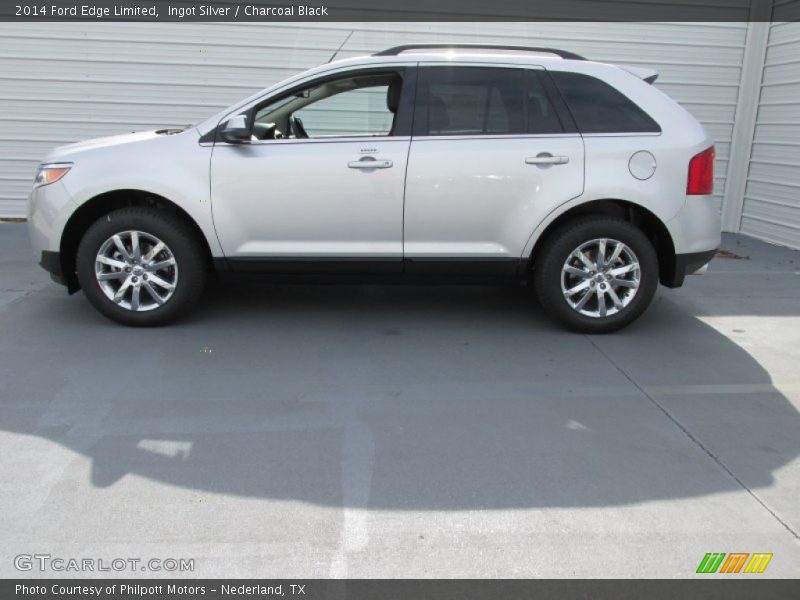 Ingot Silver / Charcoal Black 2014 Ford Edge Limited