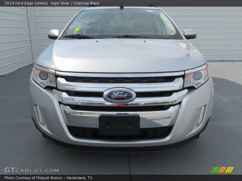 Ingot Silver / Charcoal Black 2014 Ford Edge Limited