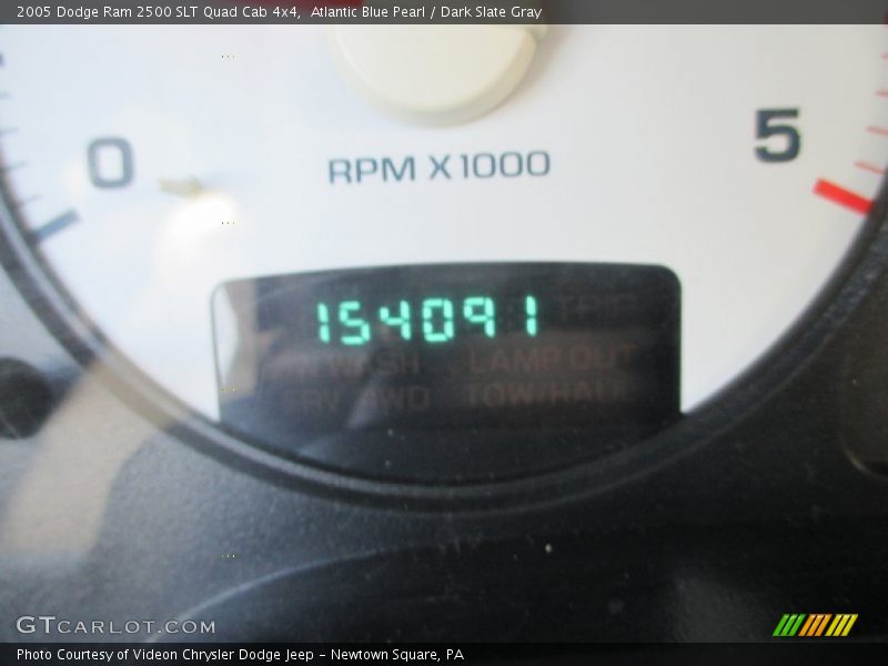Atlantic Blue Pearl / Dark Slate Gray 2005 Dodge Ram 2500 SLT Quad Cab 4x4