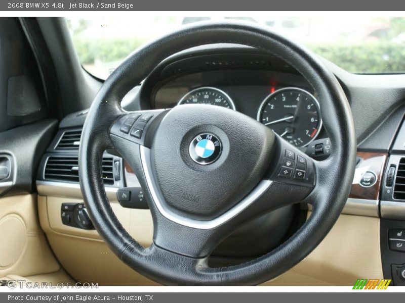 Jet Black / Sand Beige 2008 BMW X5 4.8i