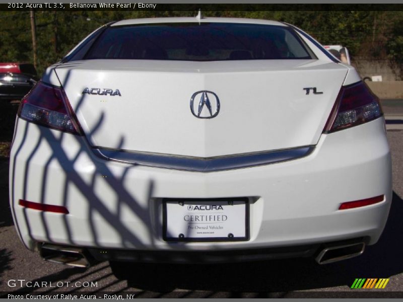 Bellanova White Pearl / Ebony 2012 Acura TL 3.5