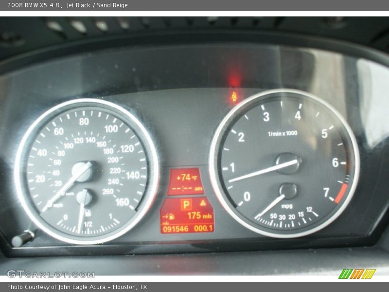 Jet Black / Sand Beige 2008 BMW X5 4.8i