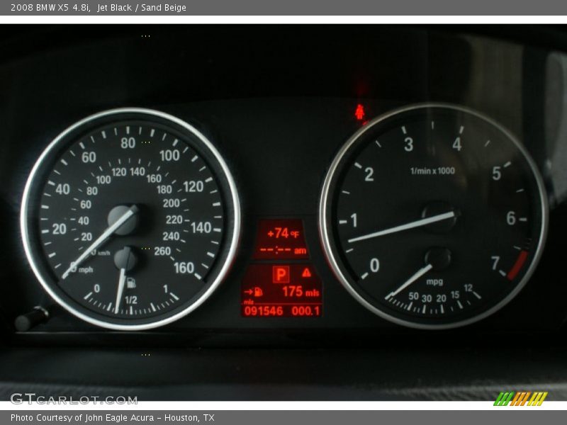 Jet Black / Sand Beige 2008 BMW X5 4.8i