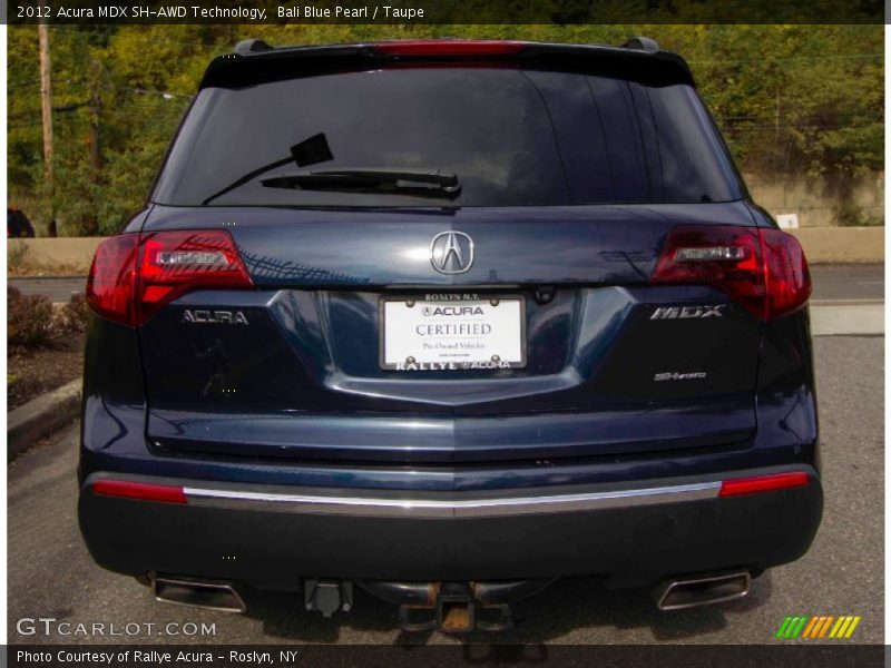 Bali Blue Pearl / Taupe 2012 Acura MDX SH-AWD Technology