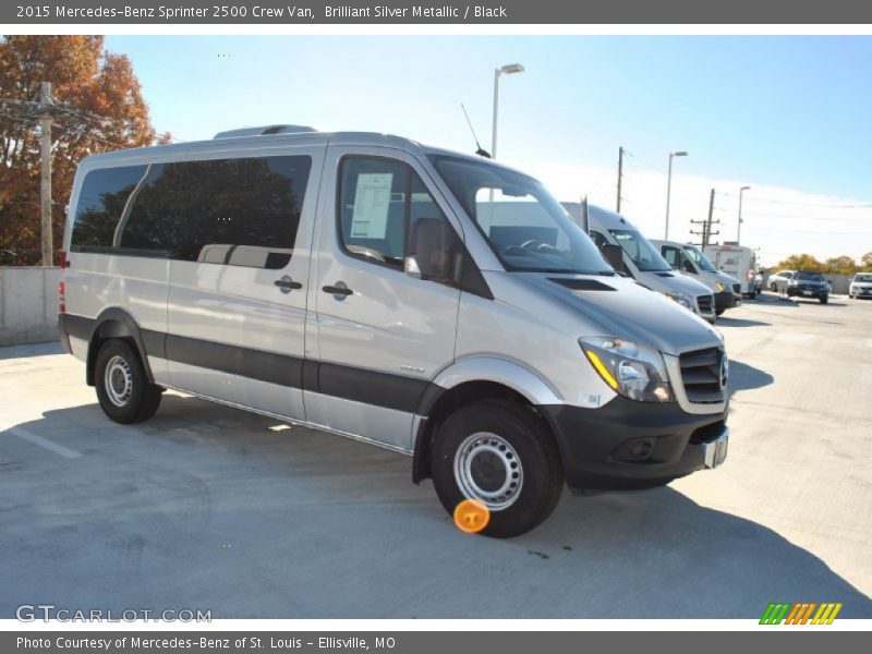 Brilliant Silver Metallic / Black 2015 Mercedes-Benz Sprinter 2500 Crew Van