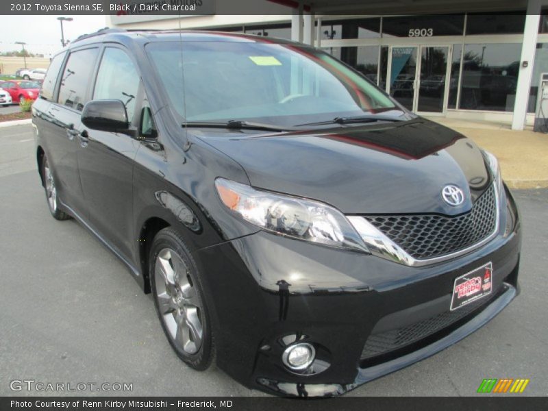 Black / Dark Charcoal 2012 Toyota Sienna SE