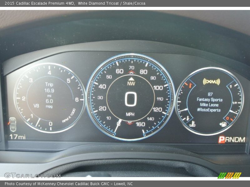 White Diamond Tricoat / Shale/Cocoa 2015 Cadillac Escalade Premium 4WD