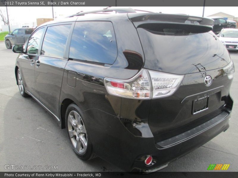 Black / Dark Charcoal 2012 Toyota Sienna SE