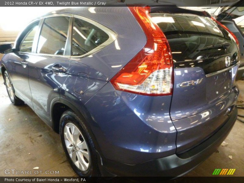Twilight Blue Metallic / Gray 2012 Honda CR-V EX 4WD