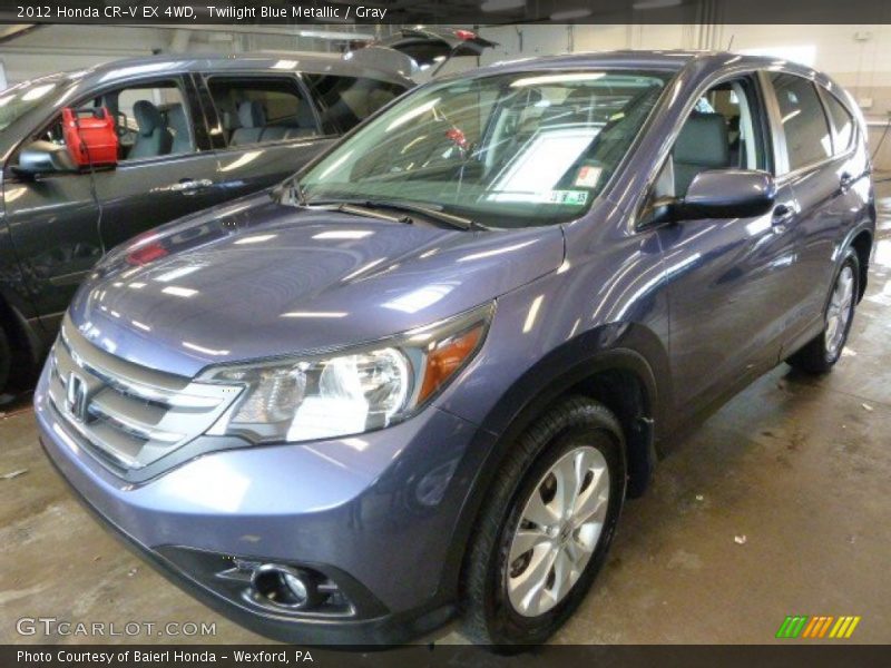 Twilight Blue Metallic / Gray 2012 Honda CR-V EX 4WD