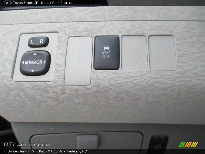 Black / Dark Charcoal 2012 Toyota Sienna SE