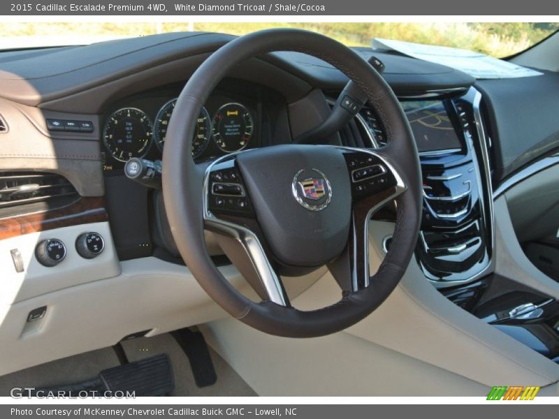 White Diamond Tricoat / Shale/Cocoa 2015 Cadillac Escalade Premium 4WD