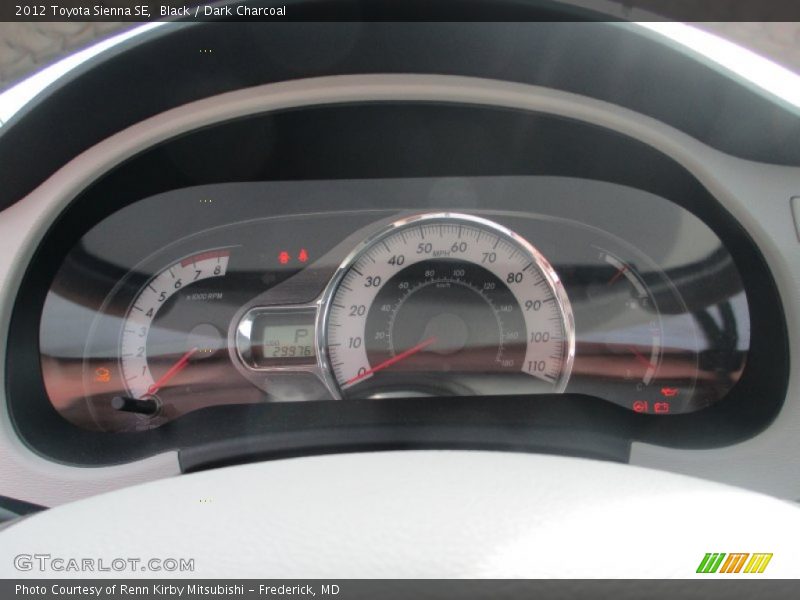 Black / Dark Charcoal 2012 Toyota Sienna SE