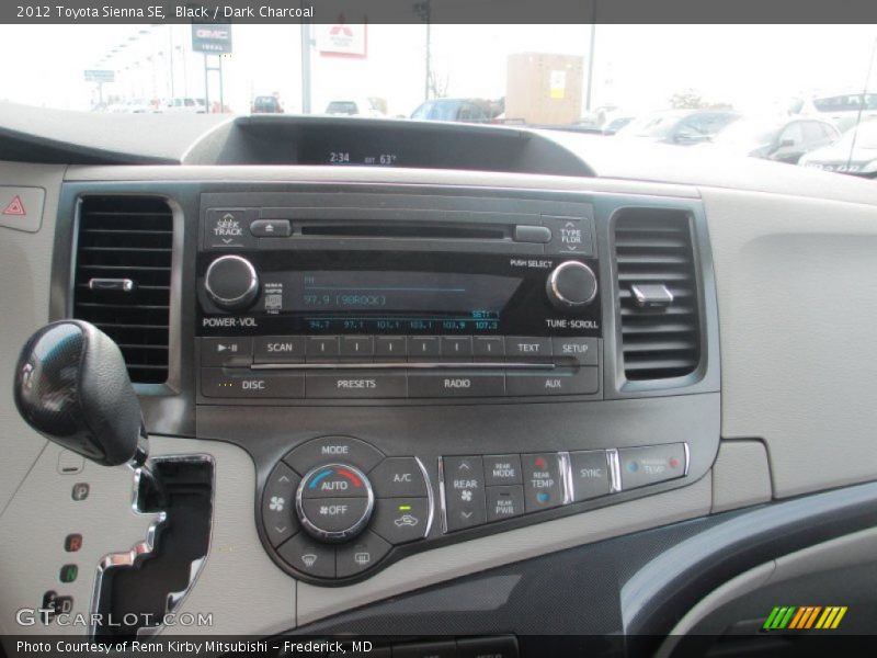 Black / Dark Charcoal 2012 Toyota Sienna SE