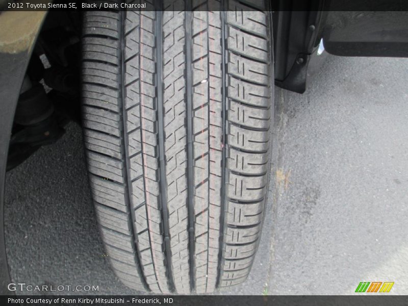 Black / Dark Charcoal 2012 Toyota Sienna SE
