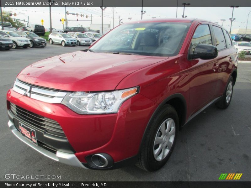 Rally Red / Black 2015 Mitsubishi Outlander ES