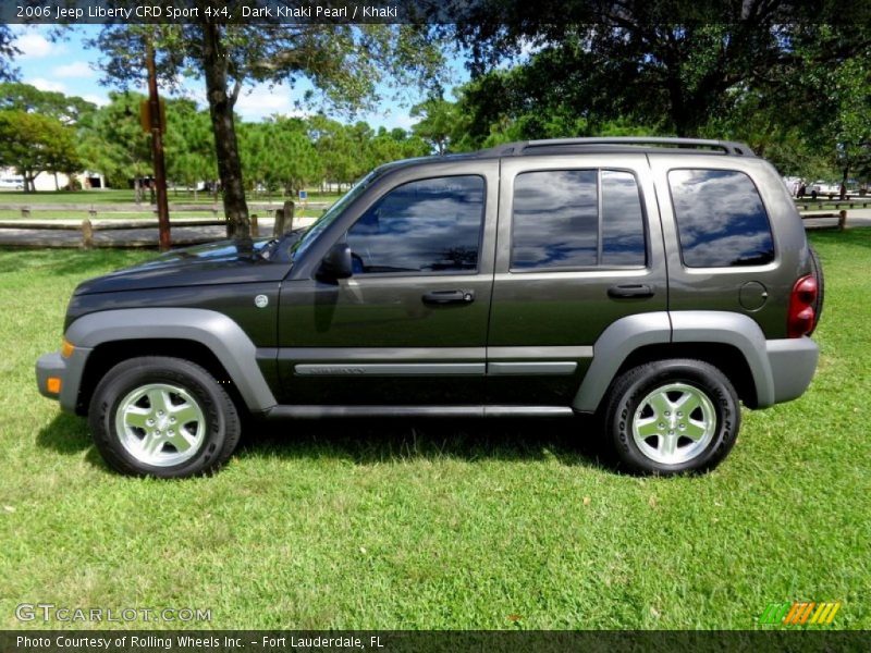 Dark Khaki Pearl / Khaki 2006 Jeep Liberty CRD Sport 4x4