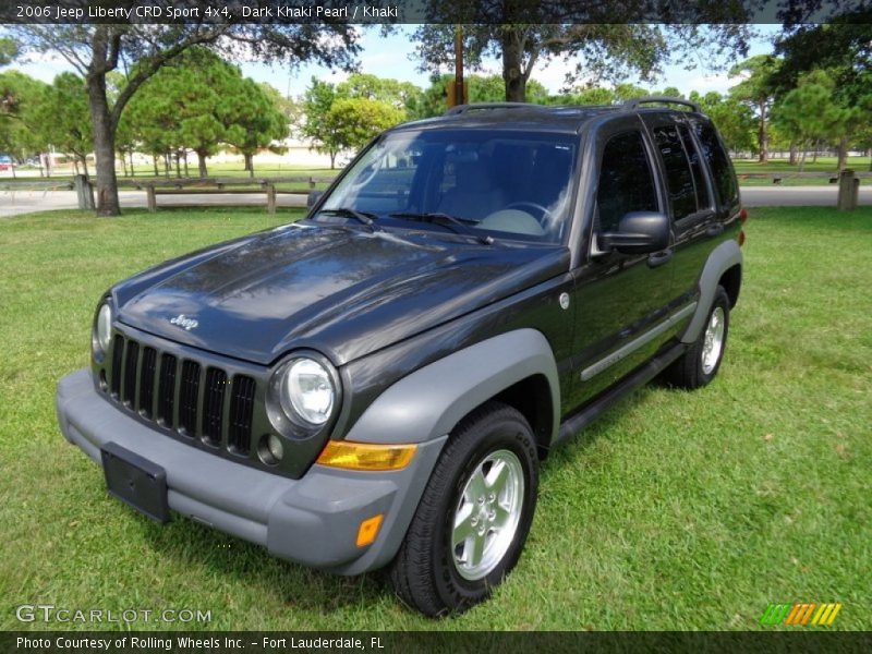 Dark Khaki Pearl / Khaki 2006 Jeep Liberty CRD Sport 4x4