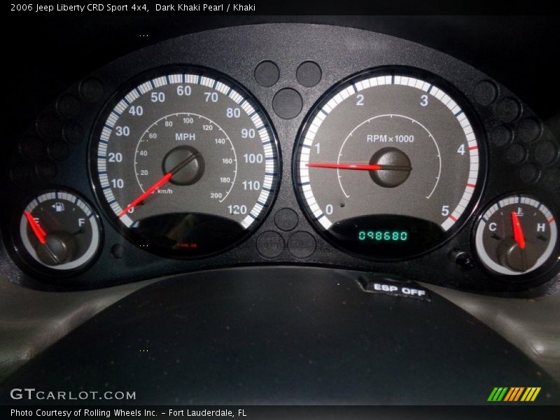 Dark Khaki Pearl / Khaki 2006 Jeep Liberty CRD Sport 4x4