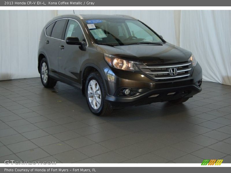 Kona Coffee Metallic / Gray 2013 Honda CR-V EX-L