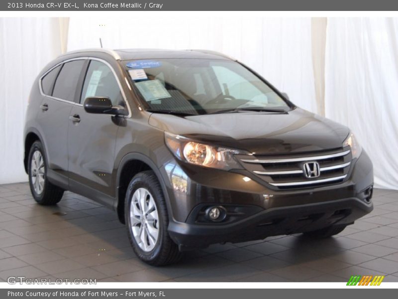 Kona Coffee Metallic / Gray 2013 Honda CR-V EX-L