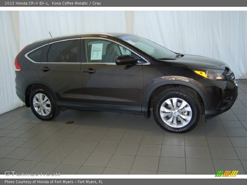 Kona Coffee Metallic / Gray 2013 Honda CR-V EX-L