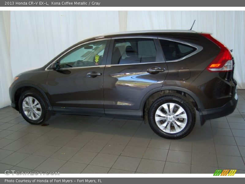 Kona Coffee Metallic / Gray 2013 Honda CR-V EX-L