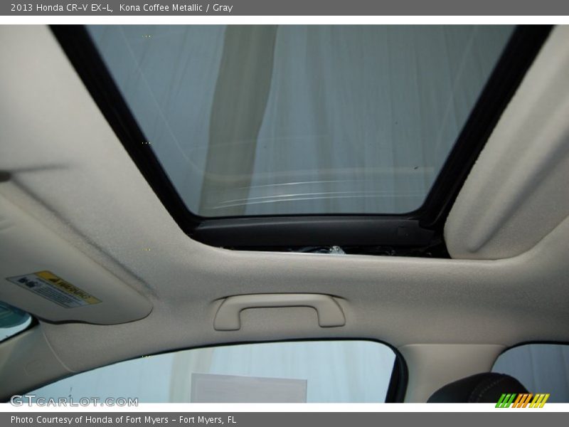 Kona Coffee Metallic / Gray 2013 Honda CR-V EX-L
