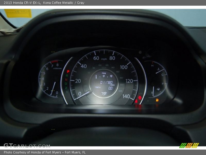 Kona Coffee Metallic / Gray 2013 Honda CR-V EX-L
