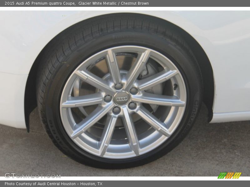 Glacier White Metallic / Chestnut Brown 2015 Audi A5 Premium quattro Coupe
