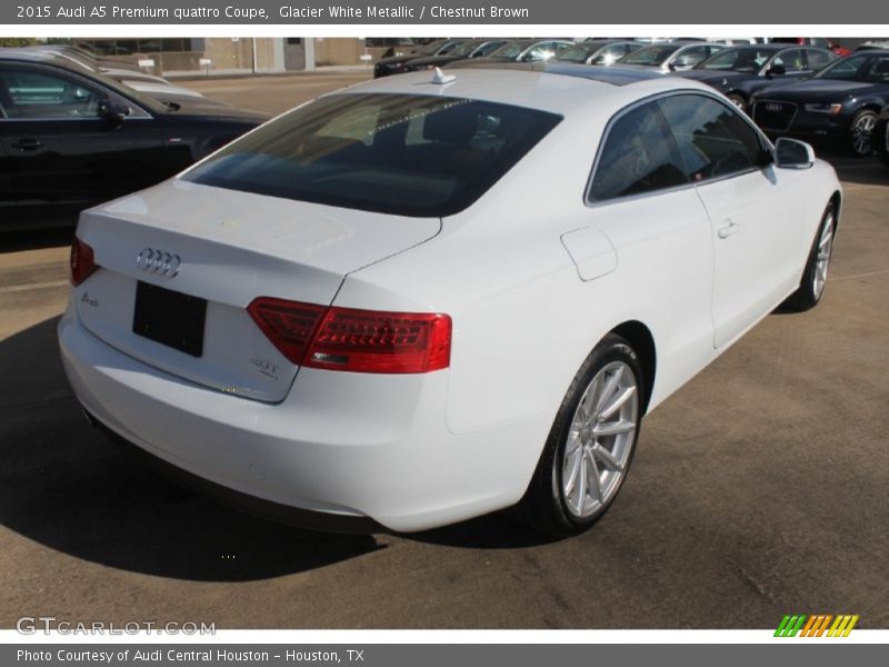 Glacier White Metallic / Chestnut Brown 2015 Audi A5 Premium quattro Coupe