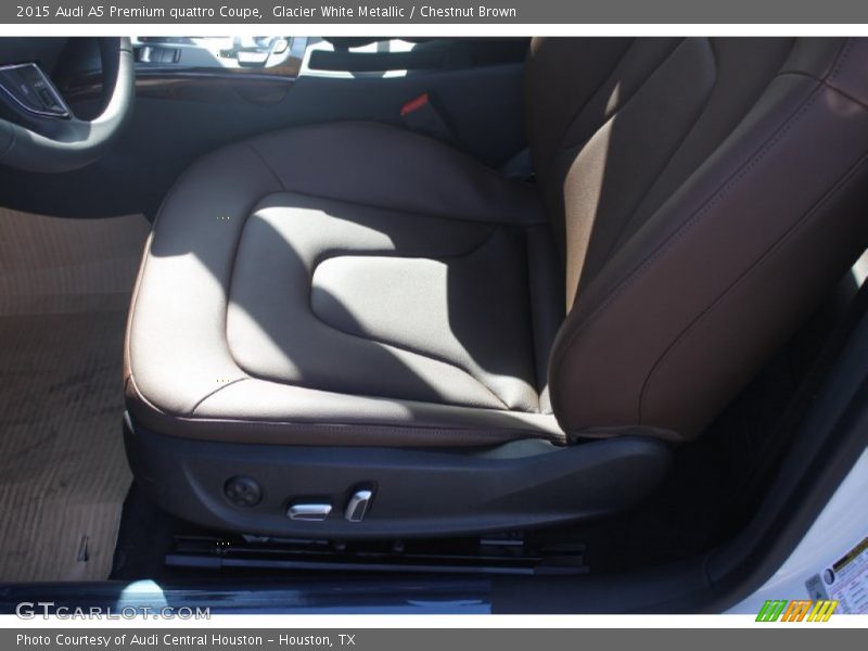 Glacier White Metallic / Chestnut Brown 2015 Audi A5 Premium quattro Coupe