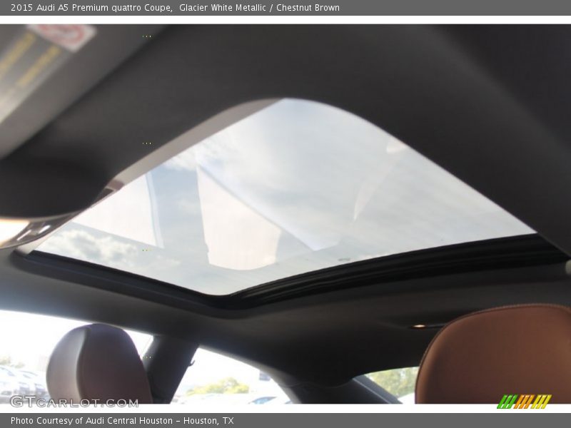 Glacier White Metallic / Chestnut Brown 2015 Audi A5 Premium quattro Coupe